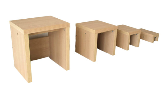 bonbone チェック スツール(ナチュラル)