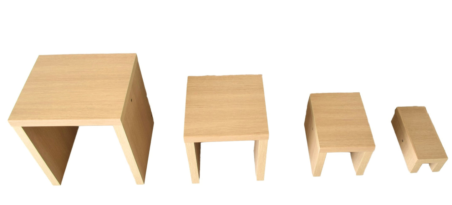 bonbone チェック スツール(ナチュラル)