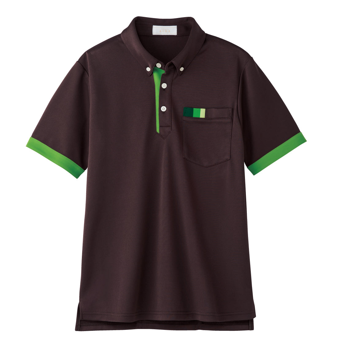 【ainaシリーズ】半袖ニットシャツ(男女兼用)