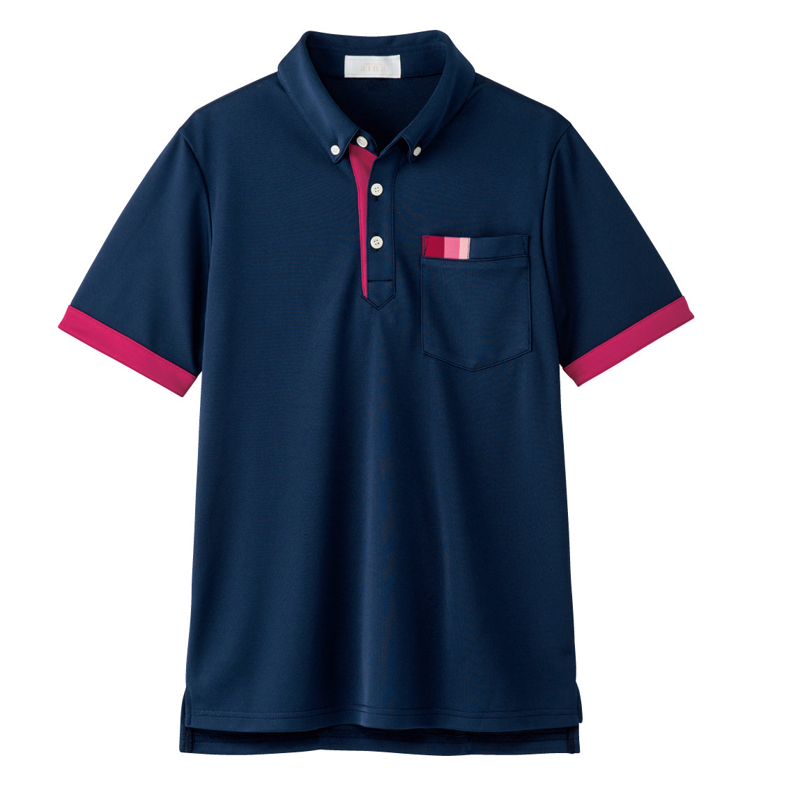 【ainaシリーズ】半袖ニットシャツ(男女兼用)