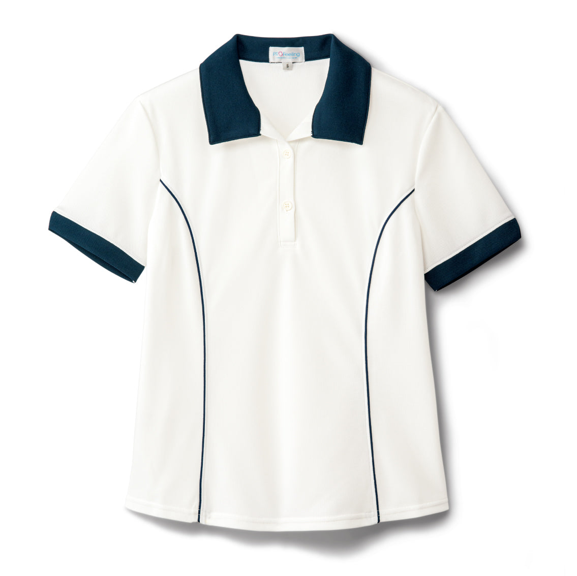 【Cheerfulシリーズ】レディース半袖ニットシャツ