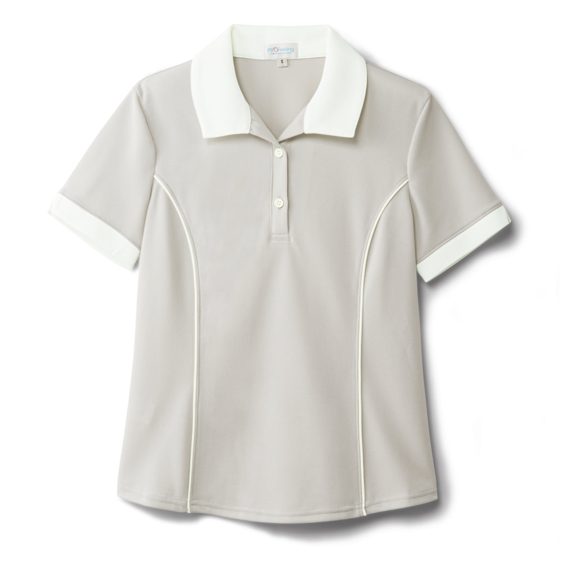 【Cheerfulシリーズ】レディース半袖ニットシャツ