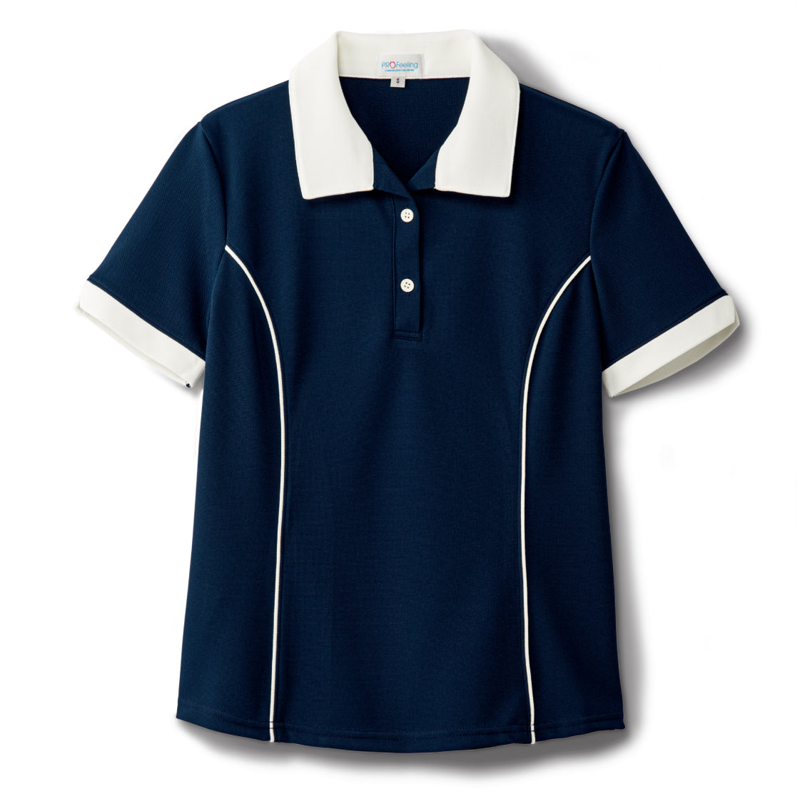 【Cheerfulシリーズ】レディース半袖ニットシャツ