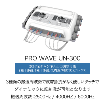 PRO WAVE 2/4チャンネル複合型筋刺激装置